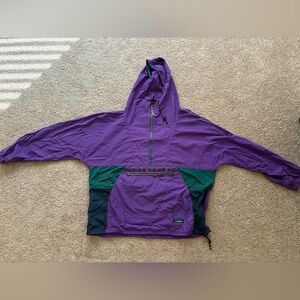 L.L. Bean Purple and Green Windbreaker Anorak